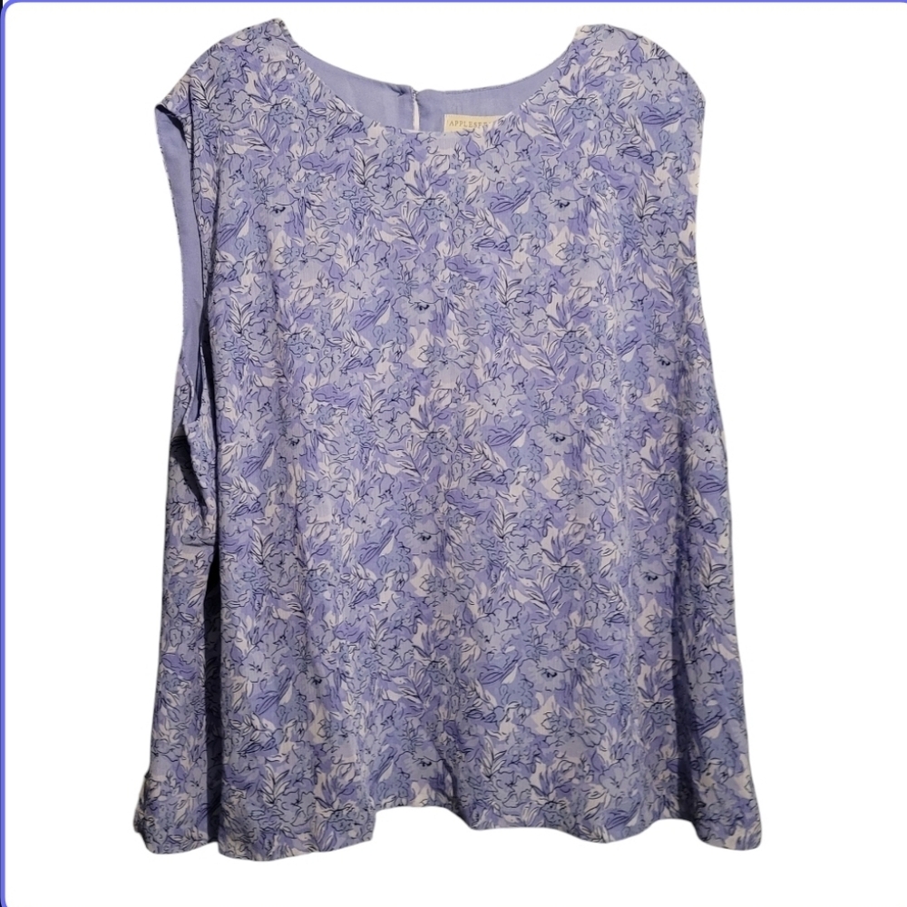 NWT Appleseed's Floral Violet Top